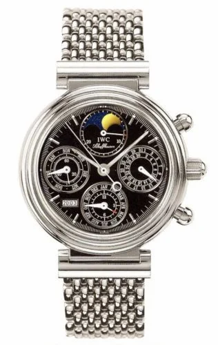 IWC Da Vinci Perpetual Stainless Steel / Black / French / Bracelet IW3750-35 (IW375035)